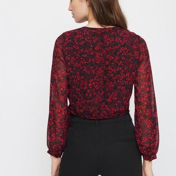 Wrap Blouse (Like New - M) - Picture 4 of 6